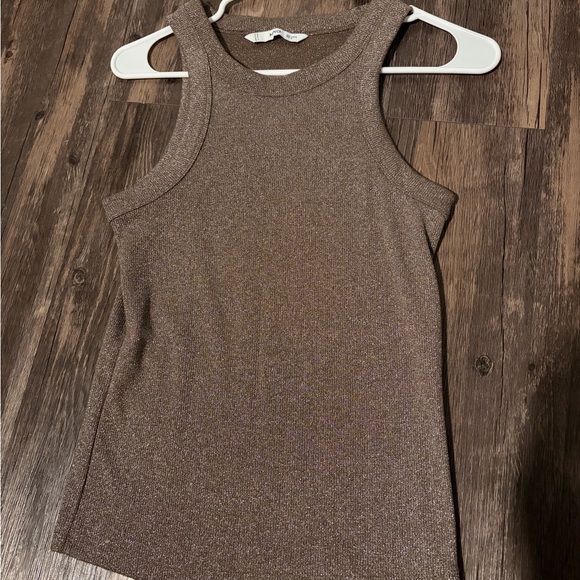 Mango Metallic Ribbed Tank Top - Picture 2 of 6